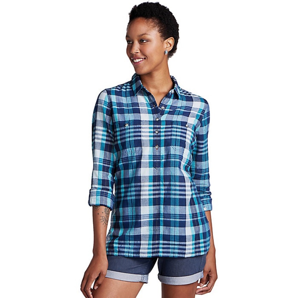 Toad&Co Indigo Ridge Plaid Button-Up